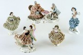 COLLECTION OF 5 DRESDEN PORCEL