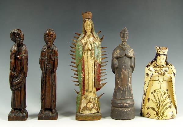 COLLECTION OF 5 RELIGIOUS SANTOS