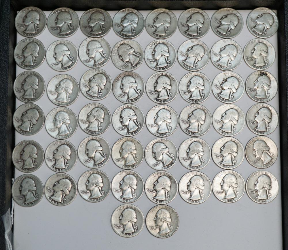 COLLECTION OF 50 SILVER
