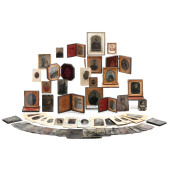 COLLECTION OF 50+ TINTYPES AND