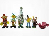 COLLECTION OF 6 BLOWN ART GLAS