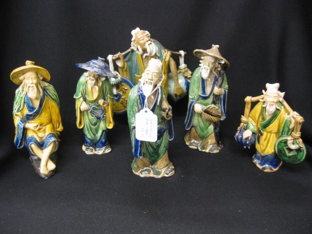 Collection of 6 Chinese Mudmen