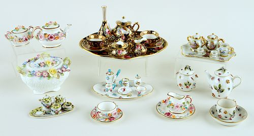 COLLECTION OF 6 MINIATURE TEA SETSA