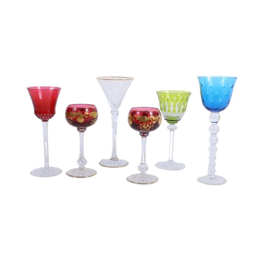 COLLECTION OF 6 SAINT LOUIS CRYSTAL