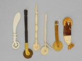 COLLECTION OF (6) SCRIMSHAW JA