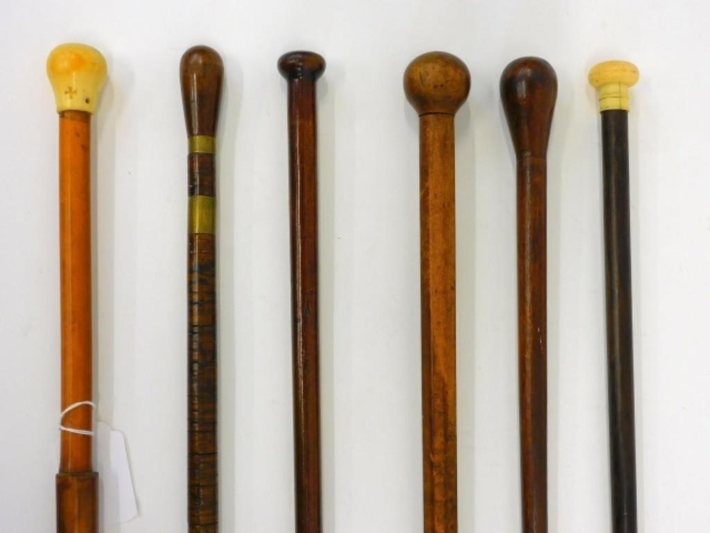 COLLECTION OF (6) WALKING STICKS.