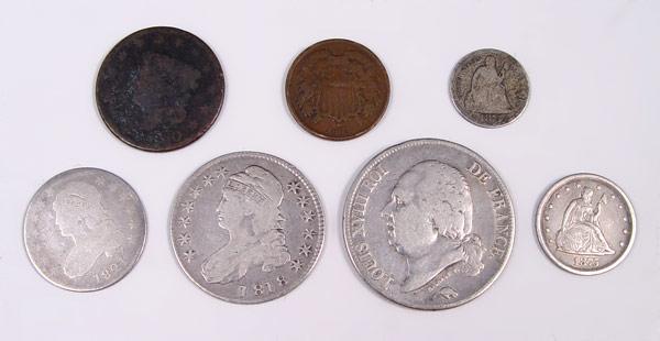 COLLECTION OF 7 1800'S US &