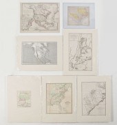 COLLECTION OF 7 ANTIQUE US MAP