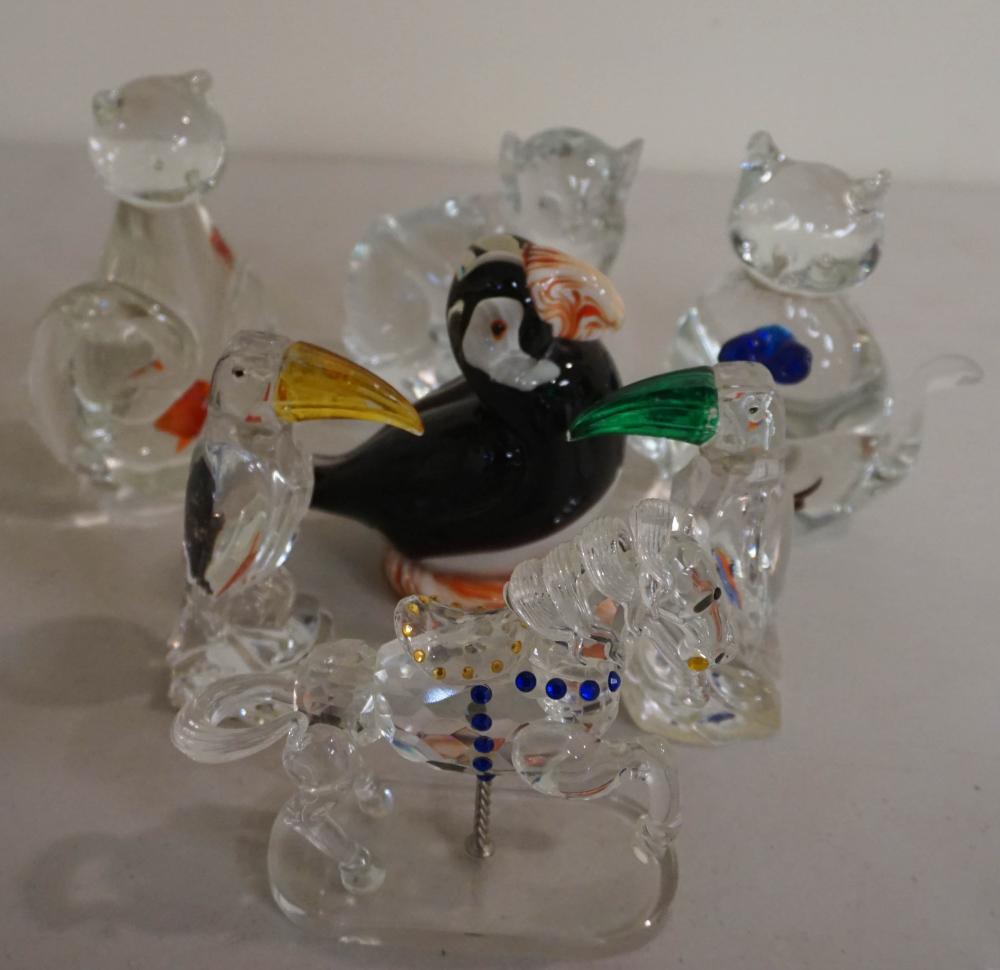COLLECTION OF 7 GLASS ANIMAL