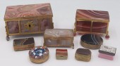 COLLECTION OF (8) BANDED AGATE