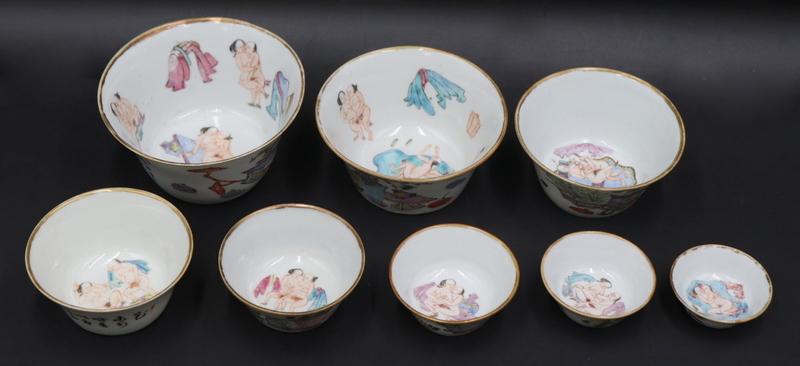 COLLECTION OF (8) CHINESE EROTIC