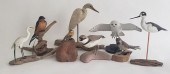 COLLECTION OF 8 HAND CARVED AN