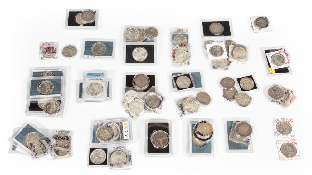 COLLECTION OF 89 MORGAN SILVER
