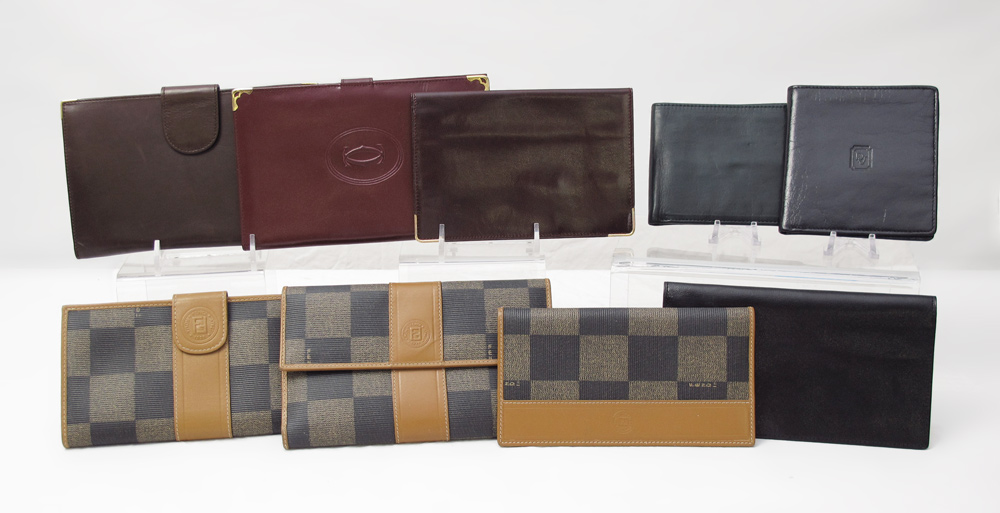 COLLECTION OF 9 DESIGNER LEATHER