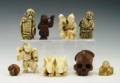 COLLECTION OF 9 IVORY & ROSEWO