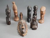 COLLECTION OF AFRICAN CARVED W