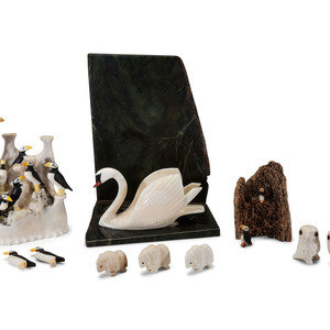 Collection of Alaskan Carved Walrus