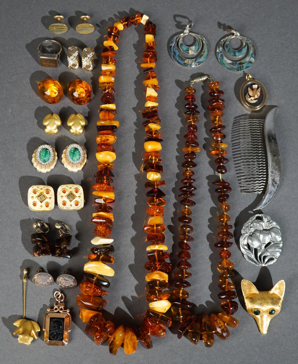 COLLECTION OF AMBER AND COSTUME