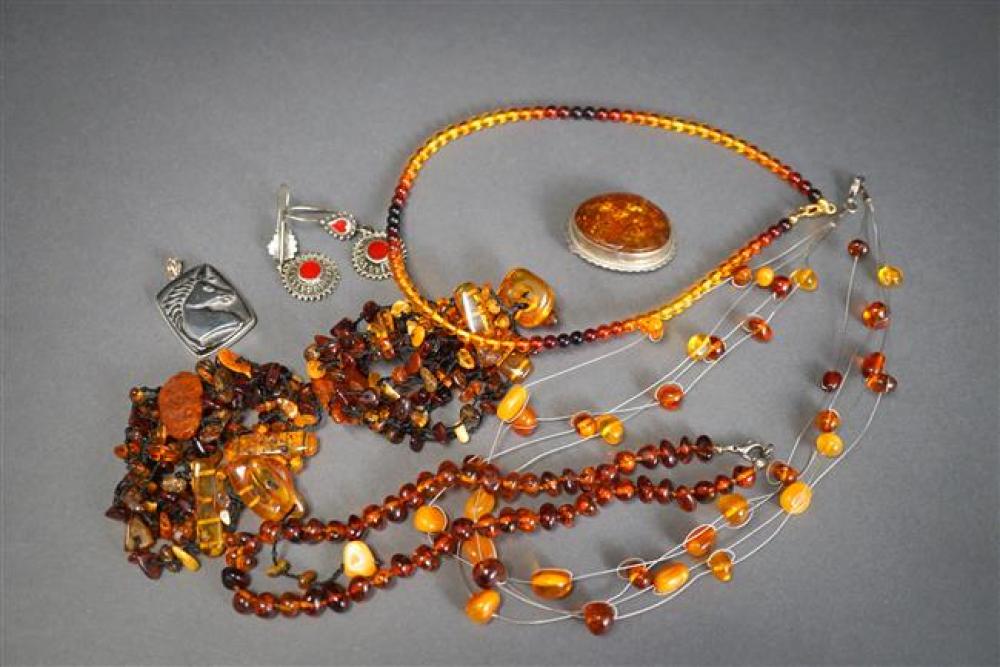 COLLECTION OF AMBER AND OTHER