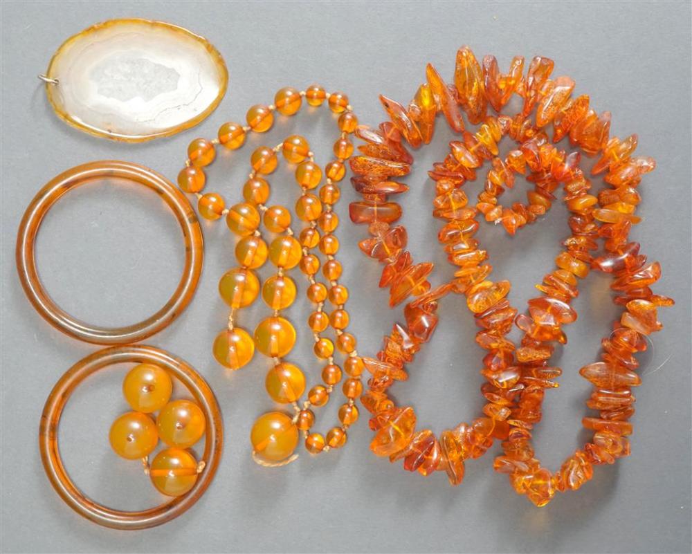 COLLECTION OF AMBER AND OTHER
