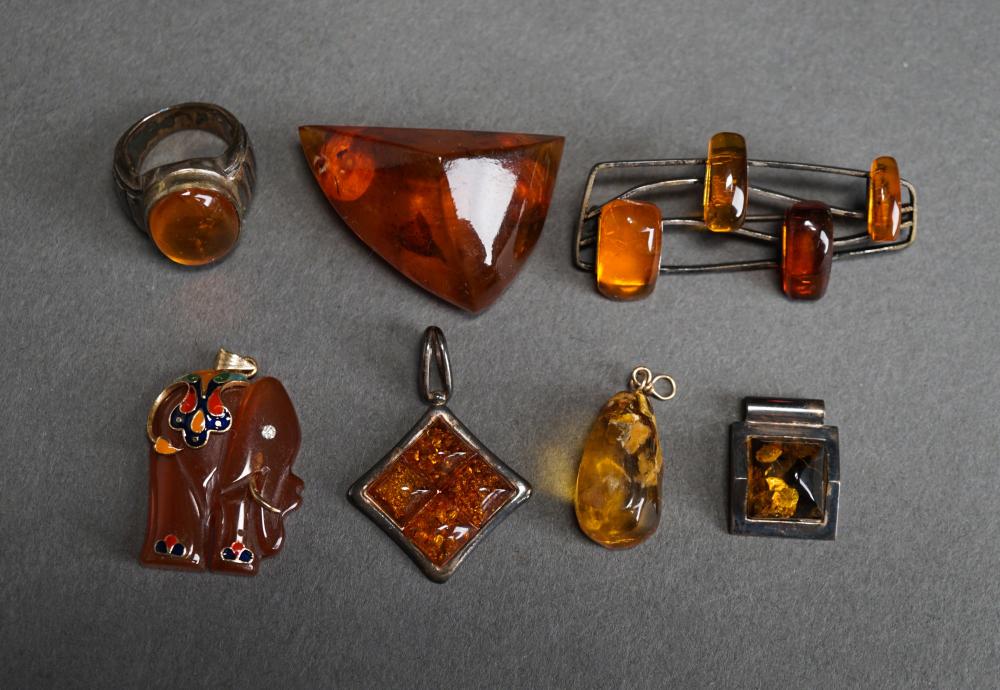 COLLECTION OF AMBER AND OTHER