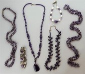 COLLECTION OF AMETHYST JEWELRY