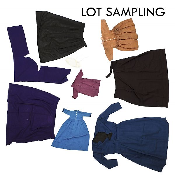 Collection of Amish clothing and
