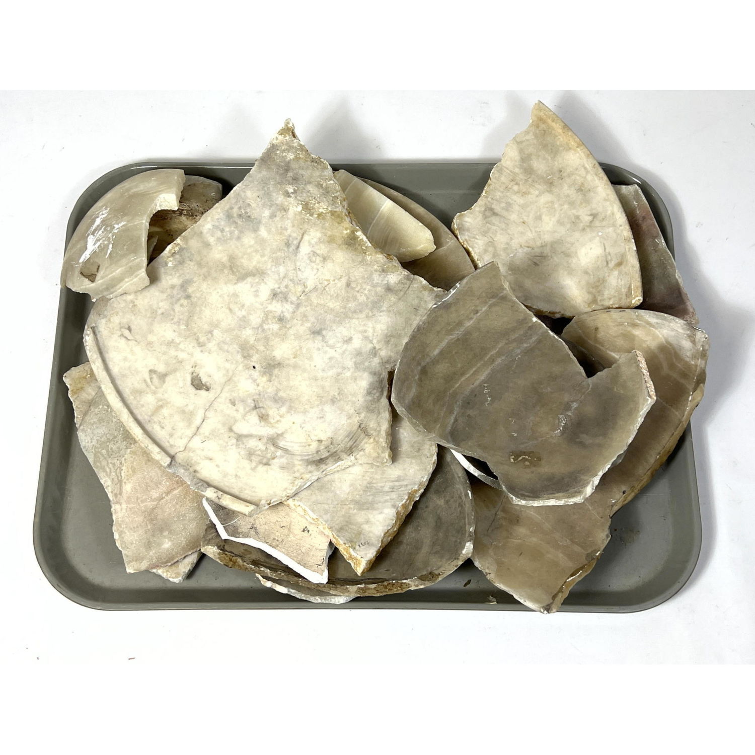Collection of antique alabaster and