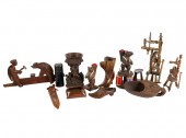 COLLECTION OF ANTIQUE CARVED W