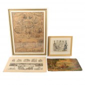 COLLECTION OF ANTIQUE FRAMED P