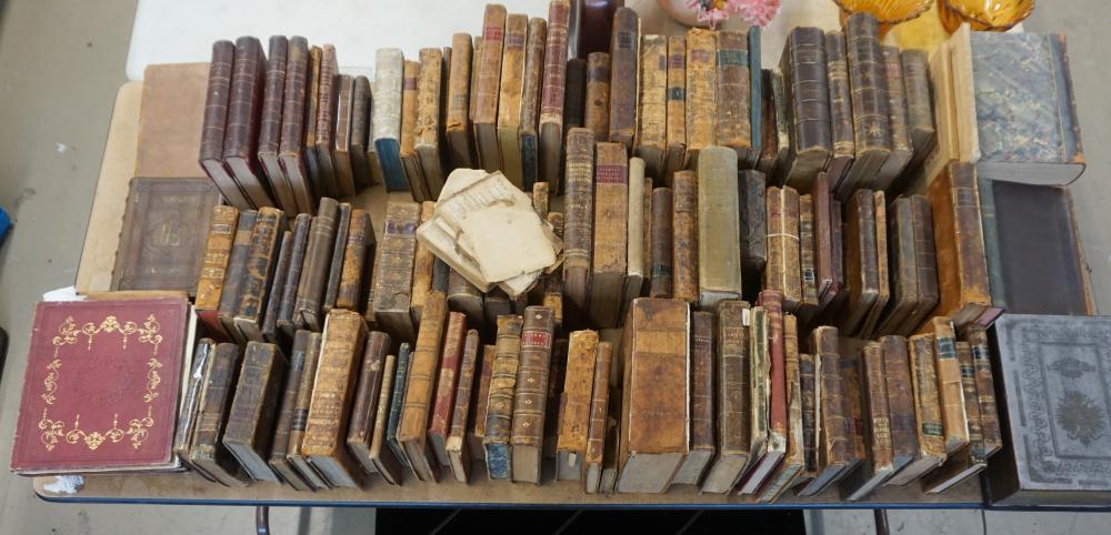 COLLECTION OF ANTIQUE LEATHER BOUND