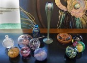COLLECTION OF ART GLASS AND TW