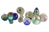 COLLECTION OF ART GLASS PAPERW