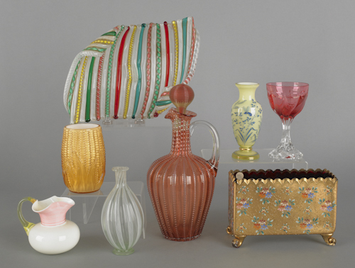 Collection of art glass to
