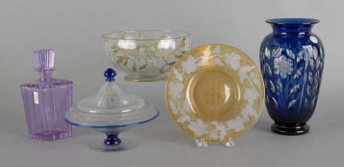 Collection of art glass to