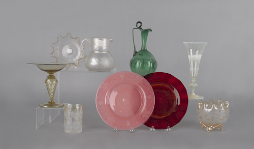 Collection of art glass to
