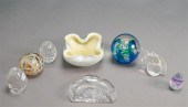 COLLECTION OF ARTGLASS PAPERWE
