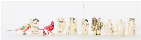 Collection of Asian carved bone