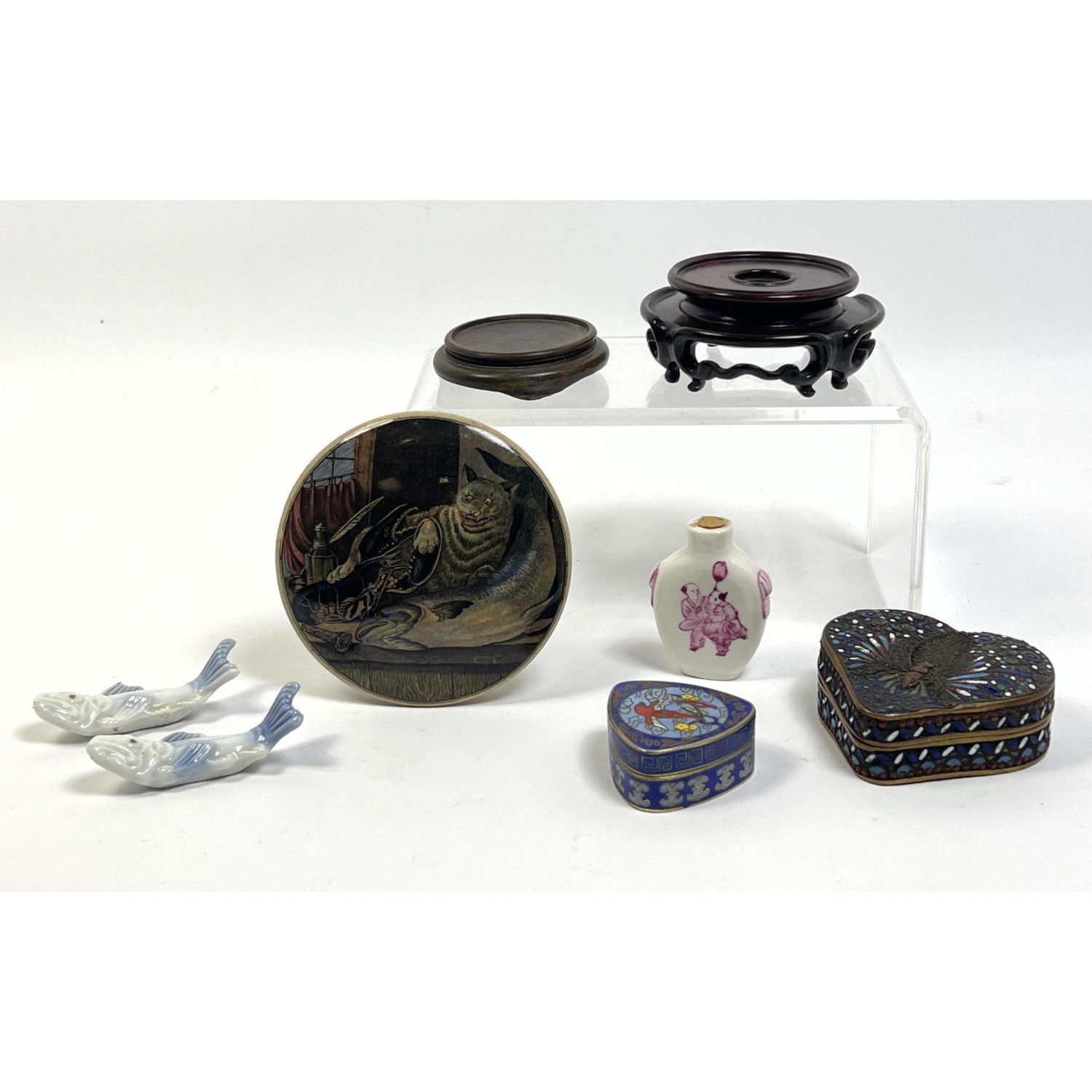 Collection of Asian Items. Enamel