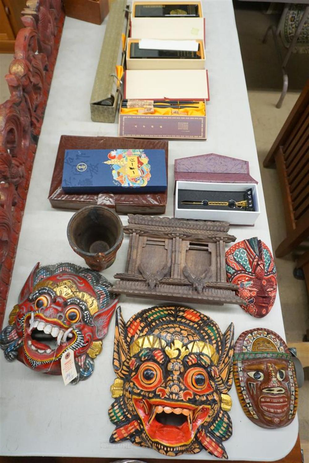 COLLECTION OF ASIAN MASKS,