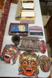 COLLECTION OF ASIAN MASKS, SCR