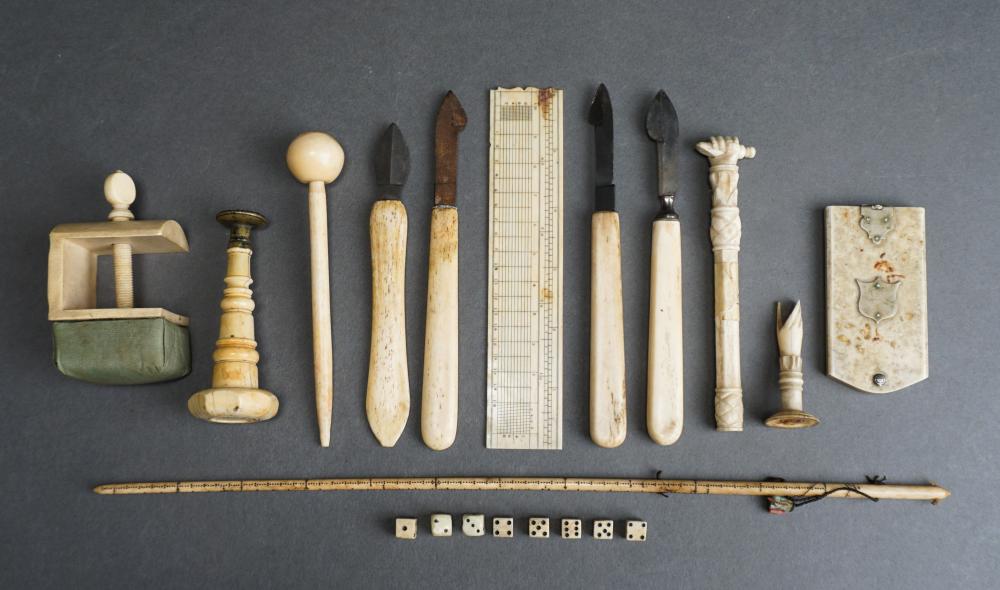 COLLECTION OF ASSORTED BONE MOUNTED