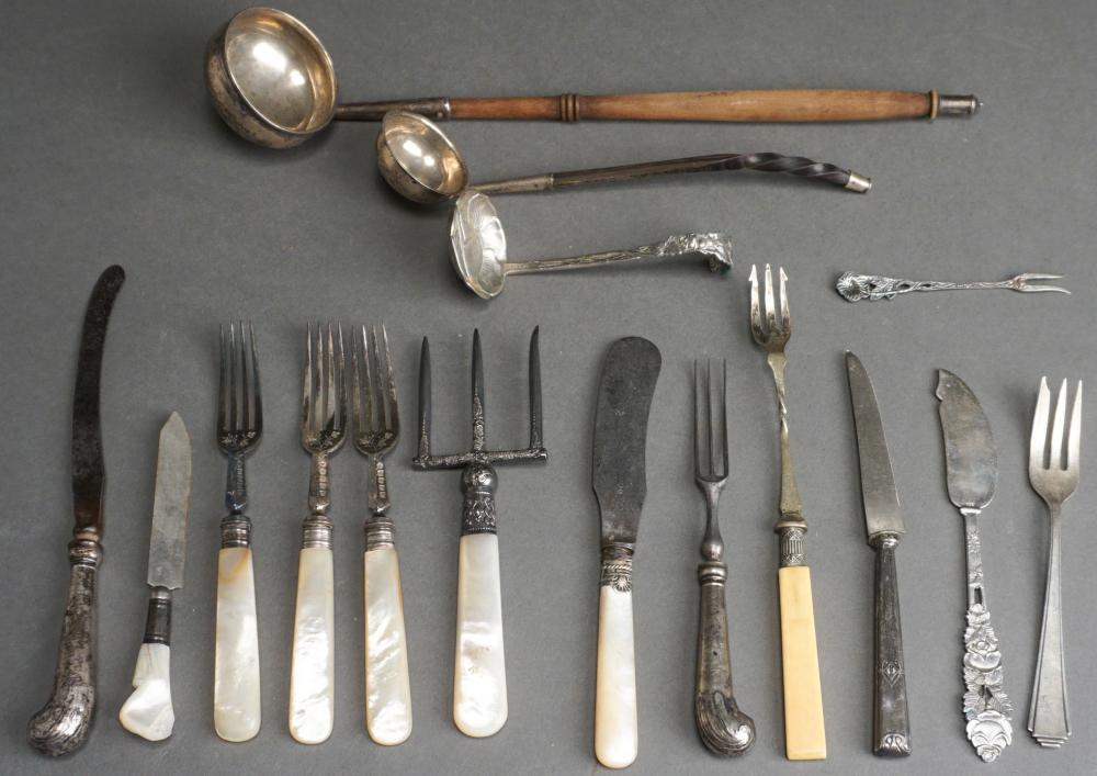 COLLECTION OF ASSORTED SILVER,