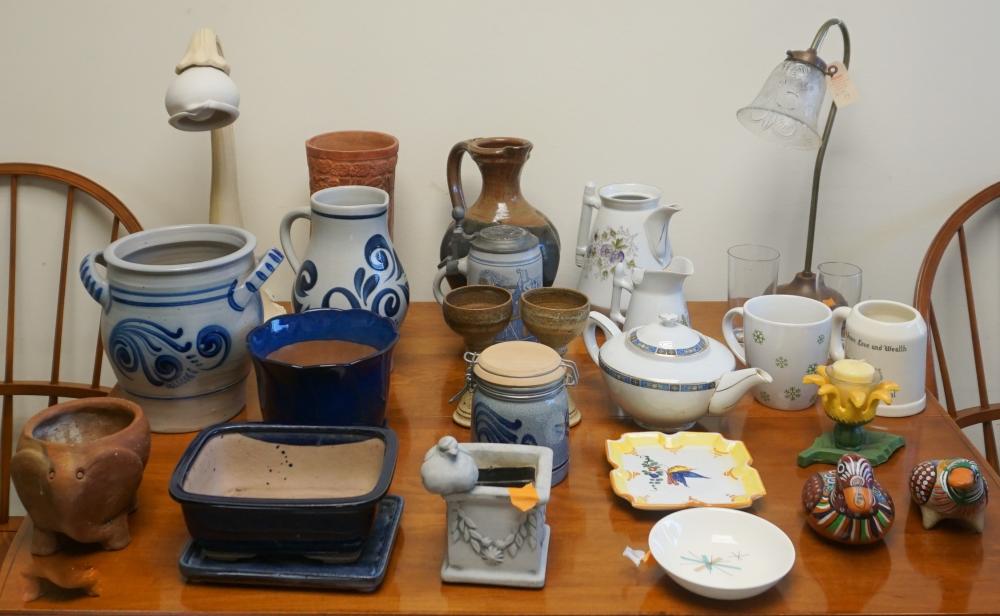 COLLECTION OF ASSORTED STONEWARE