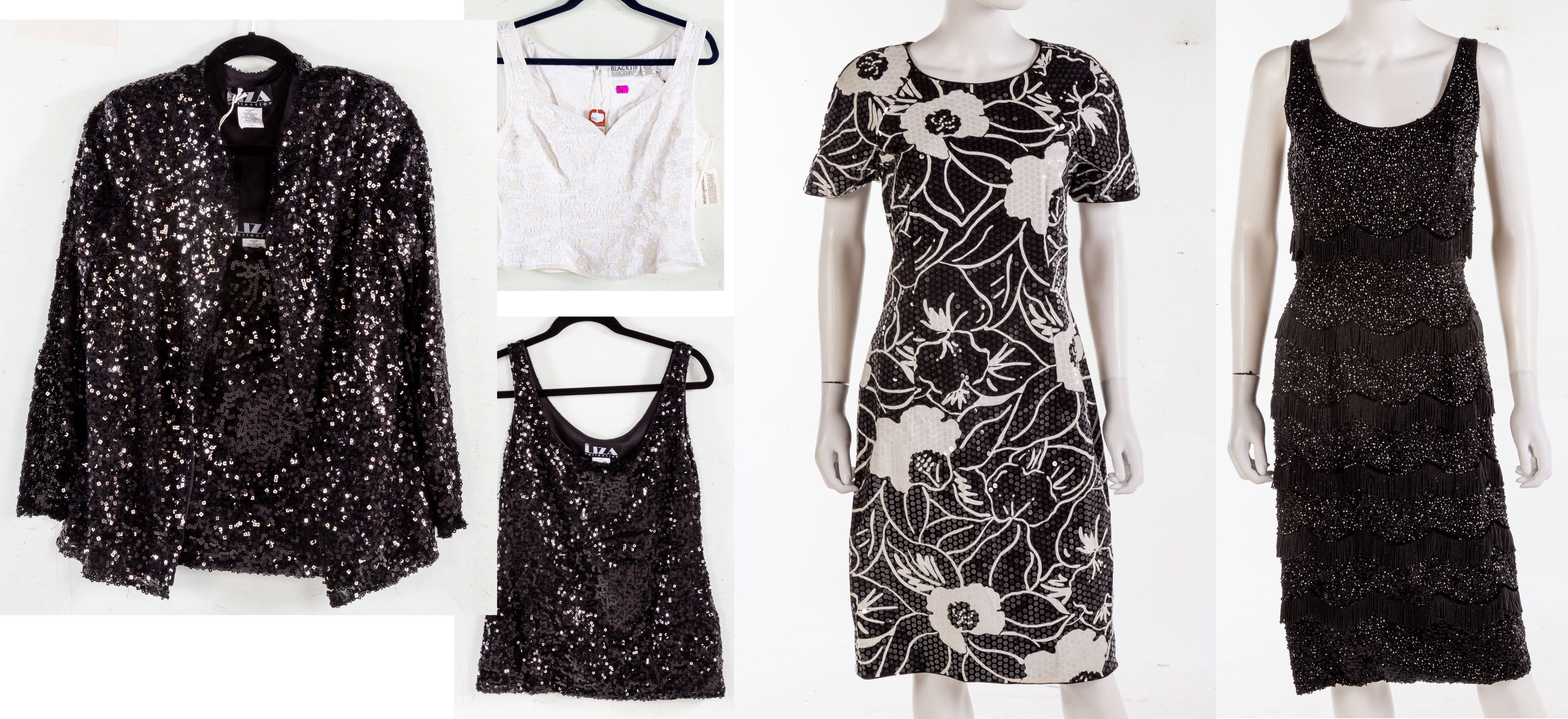COLLECTION OF BEADED AND SEQUIN