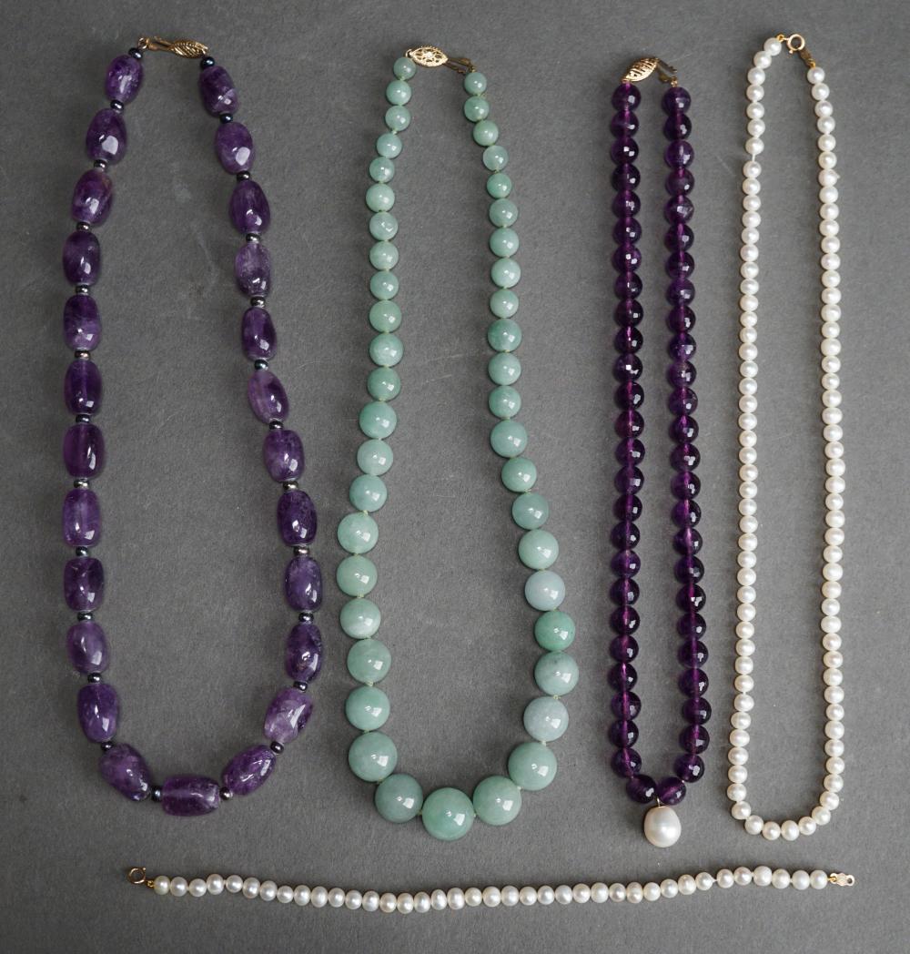 COLLECTION OF BEADED JEWELRY WITH