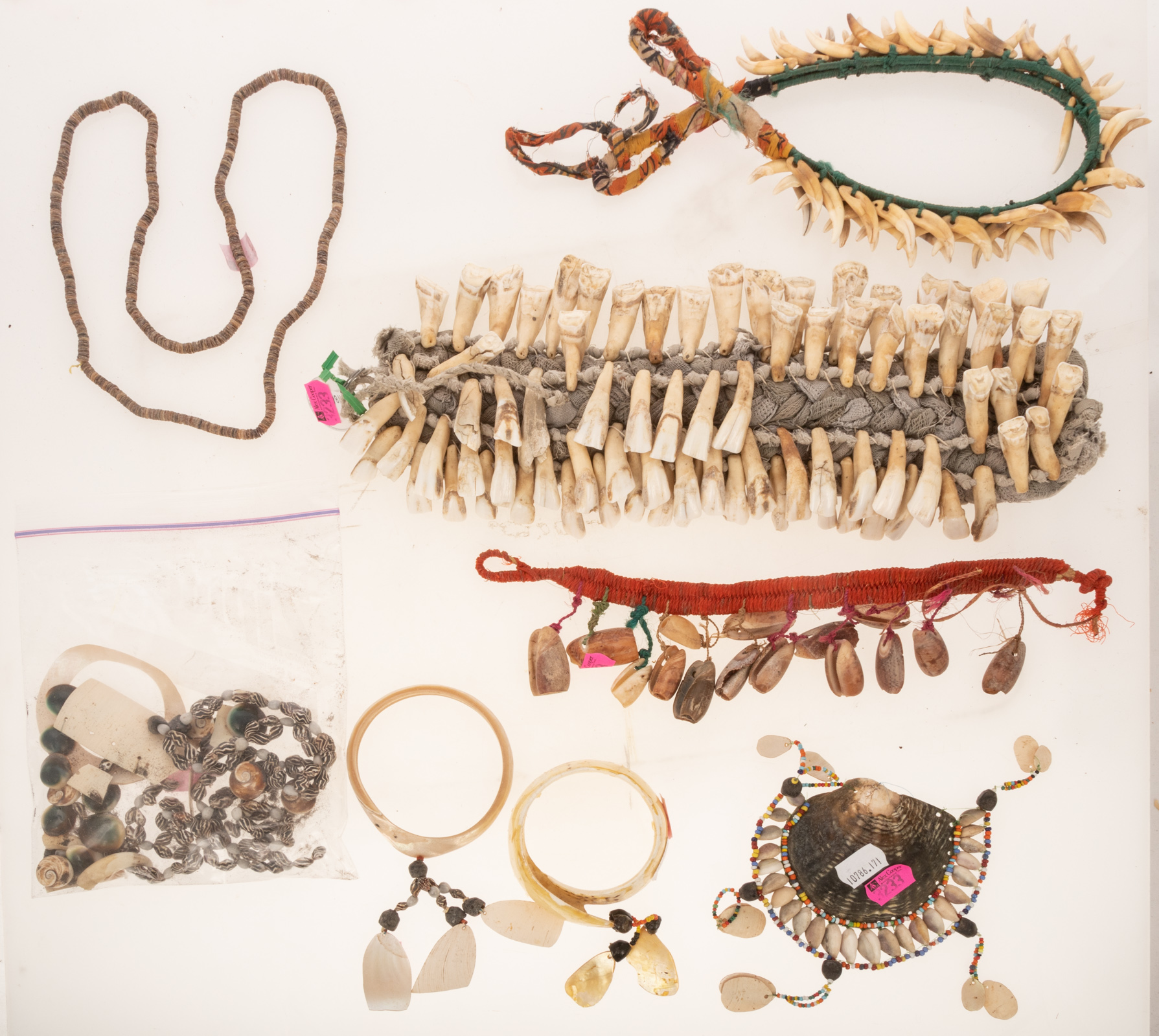 COLLECTION OF BEADED & NATURAL