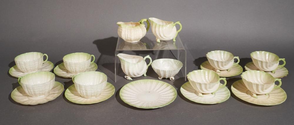 COLLECTION OF BELLEEK BLACK AND