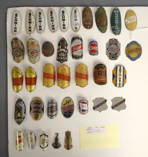 Collection of bicycle head badges
