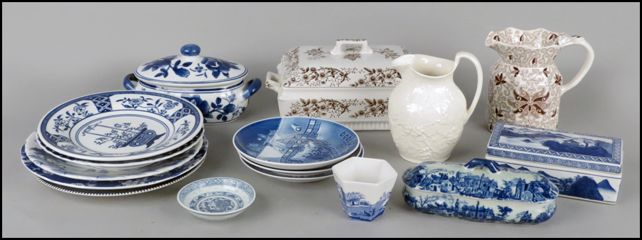 COLLECTION OF BLUE AND WHITE